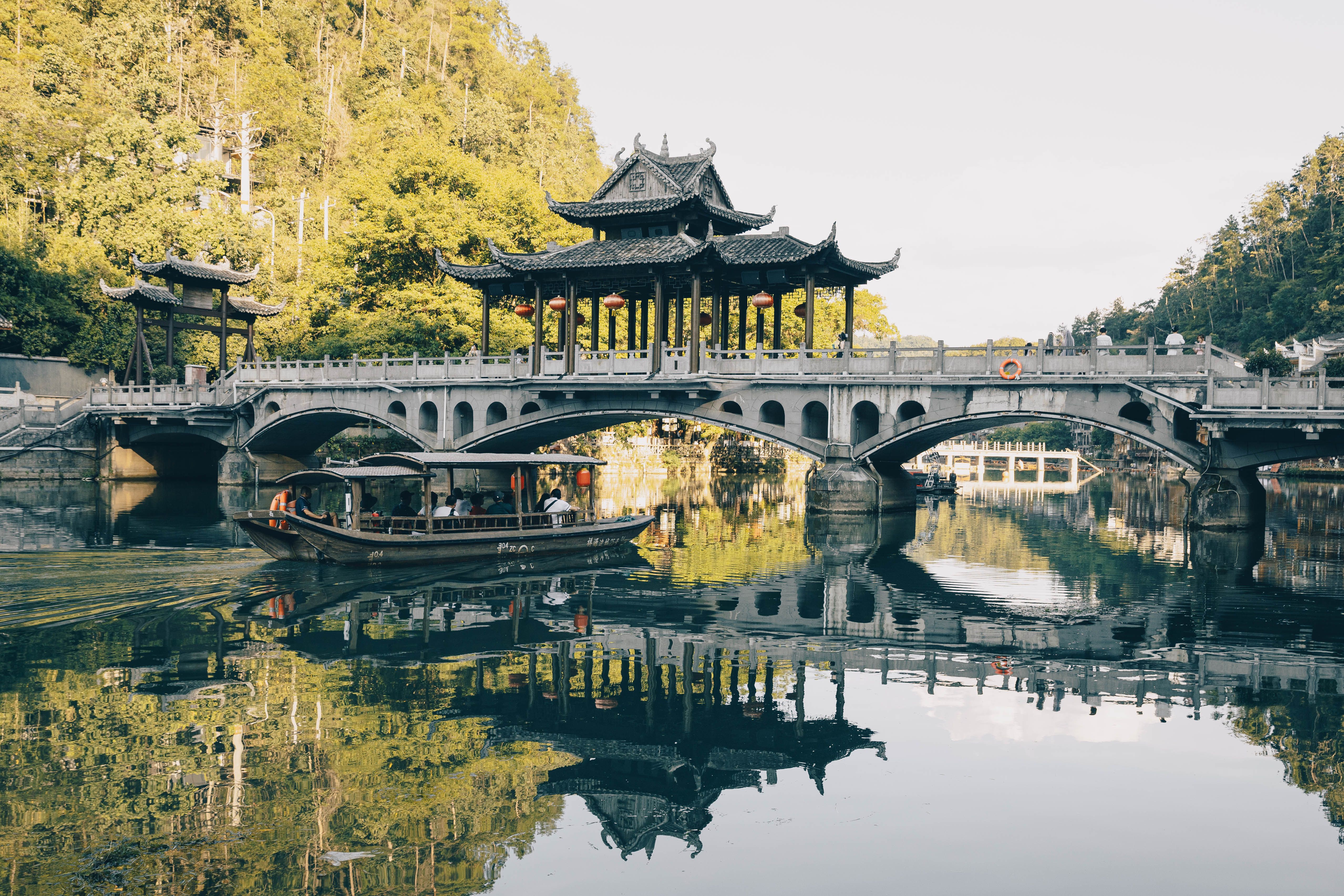 Jiangnan garden and canal extension from Shanghai to Suzhou or Hangzhou